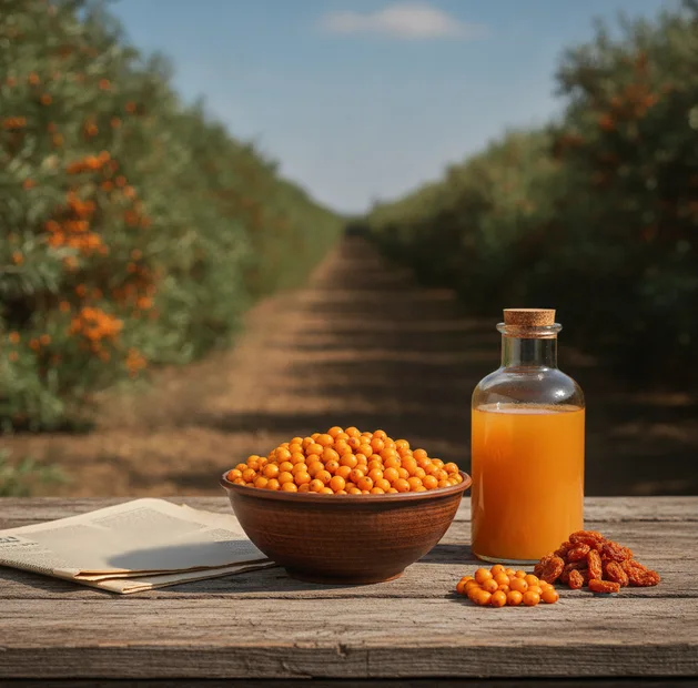 HavtornNatur – Komplett Havtornspaket: Juice, Torkade Bär & Receptbok