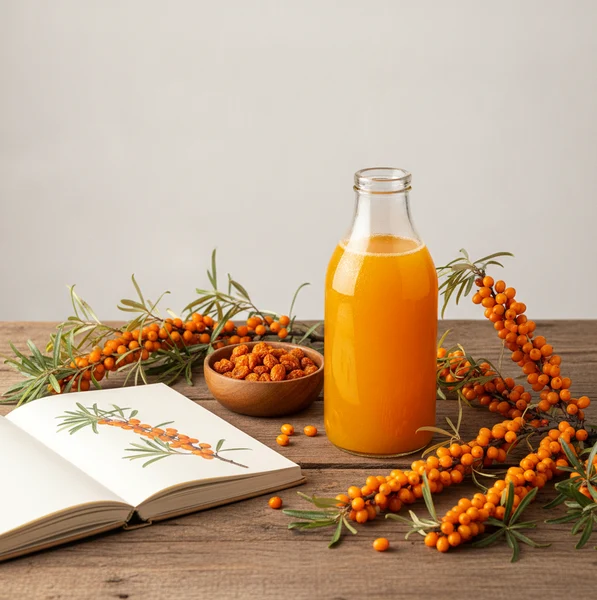 HavtornNatur – Komplett Havtornspaket: Juice, Torkade Bär & Receptbok